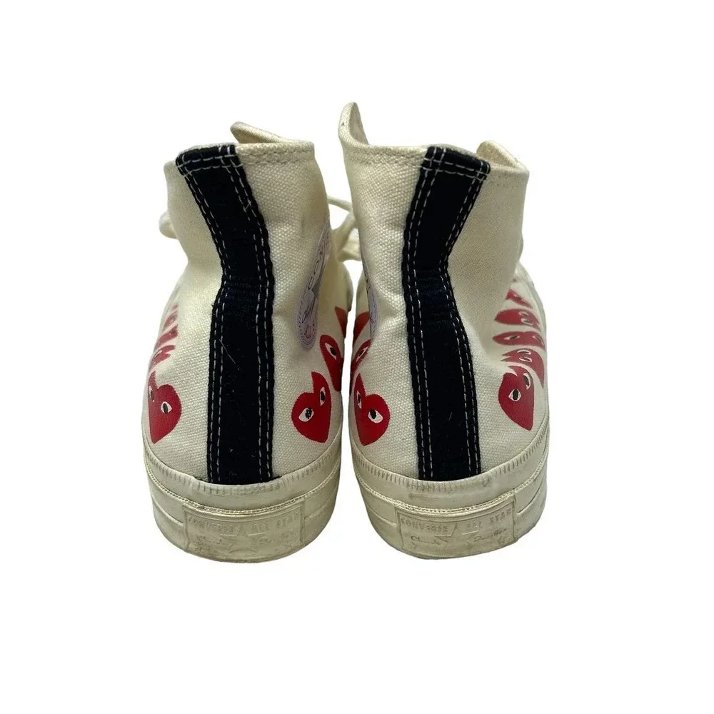 Comme Des Garçons Play x Converse Chuck 70 Hi Multi Hearts Sneakers Size 5‎ - Picture 6 of 8
